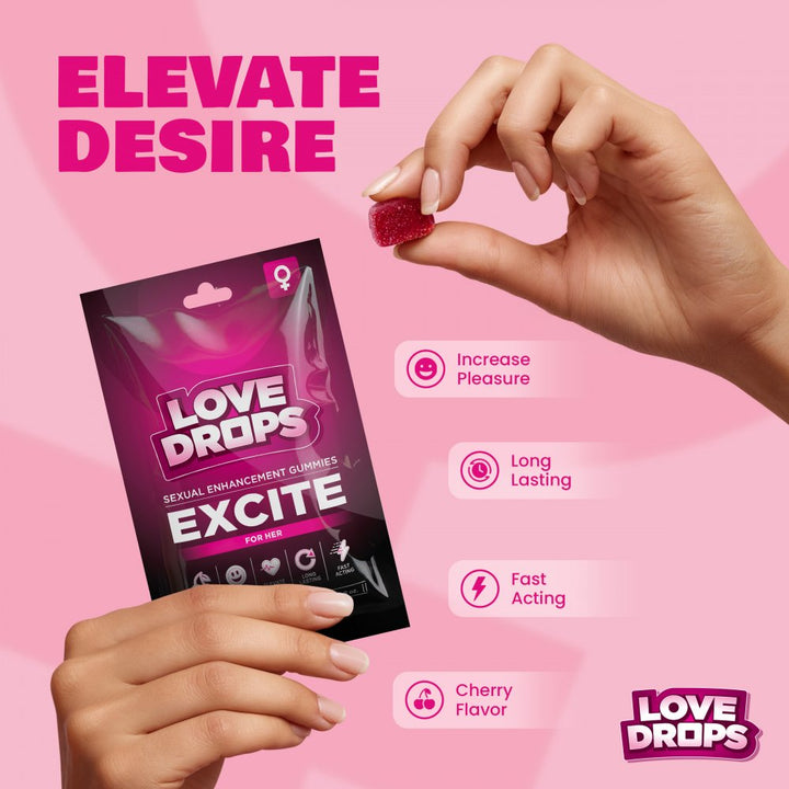 Love Drops Cherry Wellness Gummies for Her – 8 Count