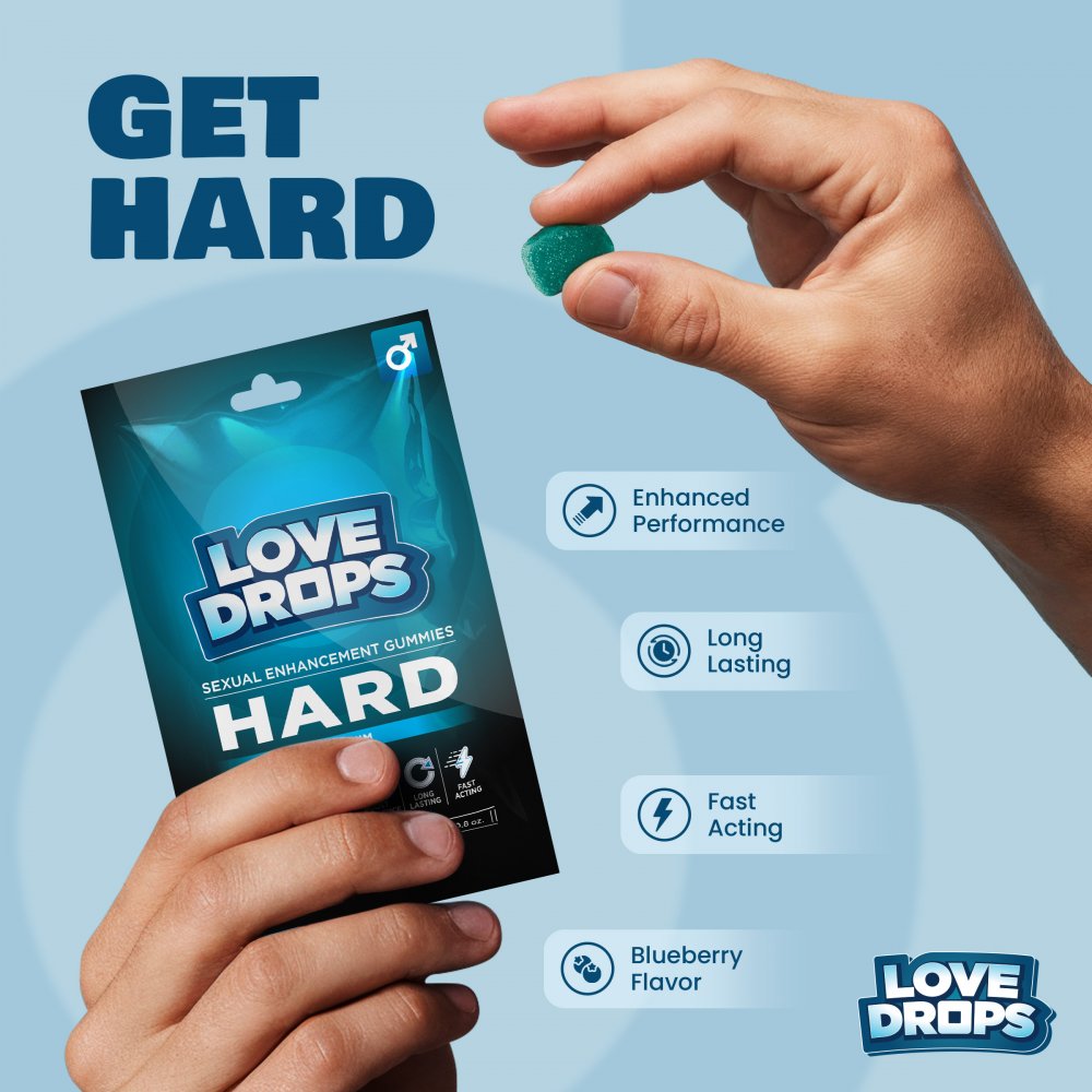 Love Drops Blueberry Wellness Gummies for Him – 8 Count